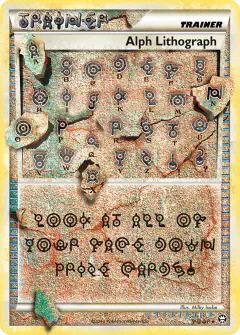Alph Lithograph card (HS—Triumphant FOUR) with Unown in the artwork