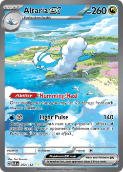 Altaria ex card (Paradox Rift 253) with Wingull in the artwork
