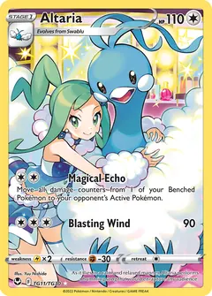 Altaria card (Silver Tempest Trainer Gallery TG11) with Lisia in the artwork
