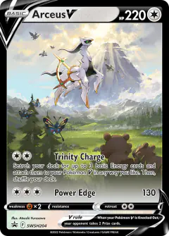 Arceus V card (SWSH Black Star Promos 204) with Rhyhorn in the artwork
