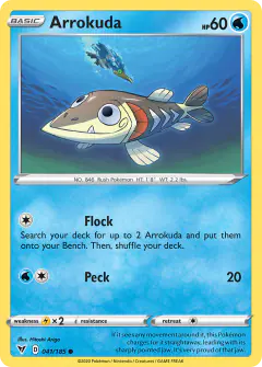 Arrokuda card (Vivid Voltage 41) with Cramorant in the artwork