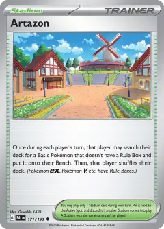 Artazon card (Paldea Evolved 171) with Sunflora in the artwork