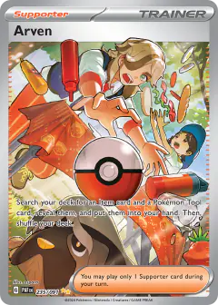Arven card (Paldean Fates 235) with Mabosstiff in the artwork