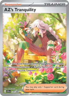 AZ's Tranquility card (Chaos Rising 120) with Eternal Floette in the artwork