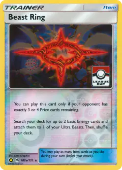 Beast Ring card (Forbidden Light 102a) with Blacephalon in the artwork