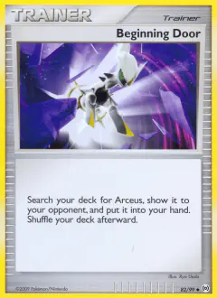 Beginning Door card (Arceus 82) with Arceus in the artwork