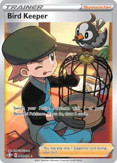 Bird Keeper card (Shining Fates 66) with Starly in the artwork