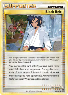 Black Belt card (HS—Triumphant 85) with Hitmonchan in the artwork