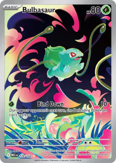 Bulbasaur card (Mega Evolution Base 133) with Ivysaur in the artwork