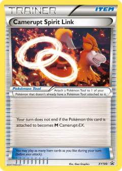 Camerupt Spirit Link card (XY Black Star Promos 199) with Mega Camerupt in the artwork
