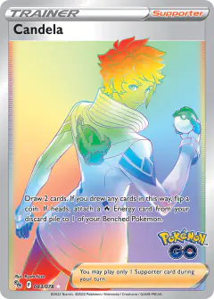 Candela card (Pokémon GO 83) with Moltres in the artwork