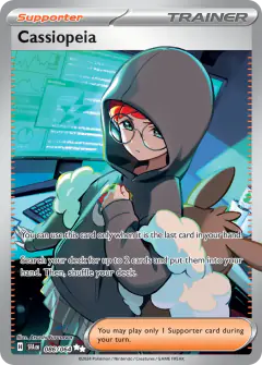 Cassiopeia card (Shrouded Fable 86) with Eevee in the artwork