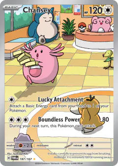 Chansey card (Twilight Masquerade 187) with Snorlax in the artwork