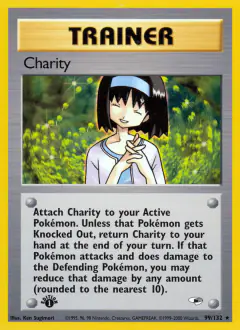 Charity card (Gym Heroes 99) with Erika in the artwork