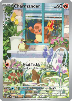 Charmander card (Scarlet & Violet Black Star Promos 44) with Glameow in the artwork