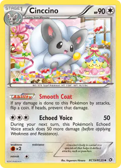 Cinccino card (Legendary Treasures RC19) with Pikachu in the artwork