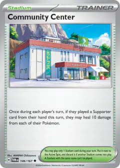 Community Center card (Twilight Masquerade 146) with Fezandipiti in the artwork