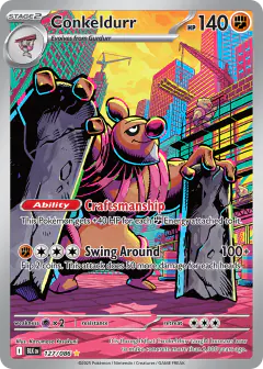Conkeldurr card (Black Bolt 127) with Gurdurr in the artwork