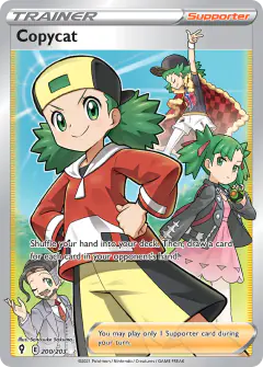 Copycat card (Evolving Skies 200) with Leon in the artwork
