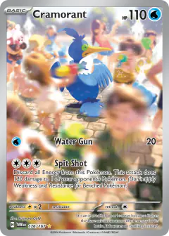 Cramorant card (Twilight Masquerade 176) with Stufful in the artwork