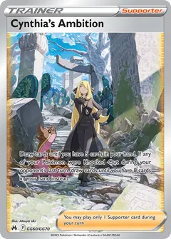 Cynthia's Ambition card (Crown Zenith Galarian Gallery GG60) with Gastrodon in the artwork