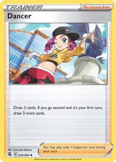 Dancer card (Fusion Strike 232) with Corviknight in the artwork