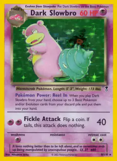Dark Slowbro card (Legendary Collection 8) with Team Rocket Grunt in the artwork