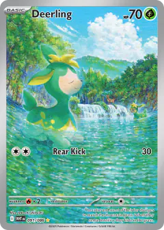 Deerling card (White Flare 91) with Sawsbuck in the artwork