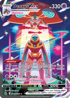 Deoxys VMAX card (Crown Zenith Galarian Gallery GG45) with Gigantamax Orbeetle in the artwork