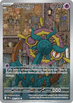 Dhelmise card (Pitch Black 91) with Kingambit in the artwork