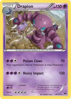 Drapion card (BREAKpoint 54) with Espeon in the artwork