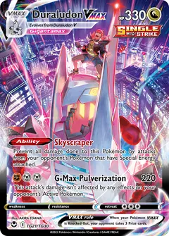 Duraludon VMAX card (Silver Tempest Trainer Gallery TG21) with Rotom Phone in the artwork