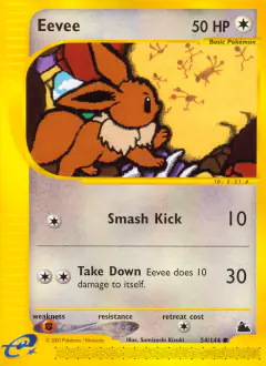 Eevee card (Skyridge 54) with Doduo in the artwork