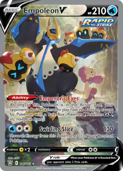 Empoleon V card (Battle Styles 146) with Falinks in the artwork