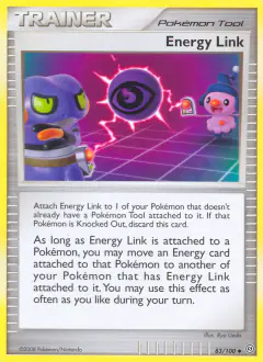 Energy Link card (Stormfront 83) with Mime Jr. in the artwork