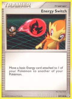 Energy Switch card (Diamond & Pearl Base 107) with Chimchar in the artwork