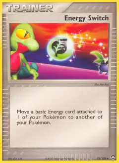 Energy Switch card (Power Keepers 75) with Treecko in the artwork