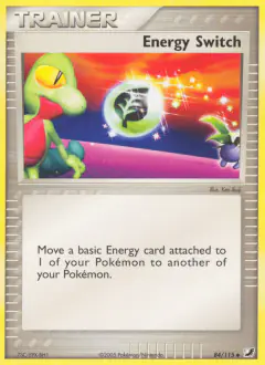 Energy Switch card (Unseen Forces 84) with Treecko in the artwork