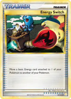 Energy Switch card (HeartGold & SoulSilver Base 91) with Typhlosion in the artwork
