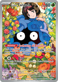 Erika's Tangela card (Ascended Heroes 218) with Erika in the artwork