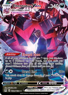 Eternatus VMAX card (Lost Origin Trainer Gallery TG22) with Rose in the artwork