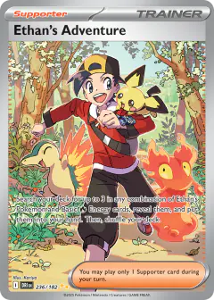 Ethan's Adventure card (Destined Rivals 236) with Pichu in the artwork