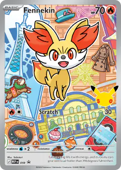 Fennekin card (Mega Evolution Black Star Promos 59) with Gogoat in the artwork