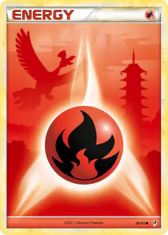 Fire Energy card (Call of Legends 89) with Ho-Oh in the artwork
