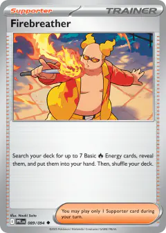 Firebreather card (Phantasmal Flames 89) with Magmar in the artwork