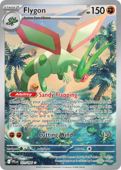 Flygon card (Phantasmal Flames 101) with Bramblin in the artwork