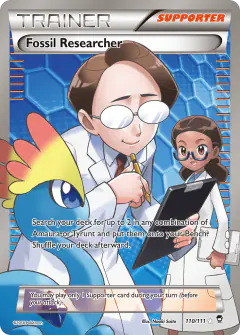 Fossil Researcher card (Furious Fists 110) with Amaura in the artwork
