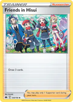 Friends in Hisui card (Crown Zenith 130) with Adaman in the artwork