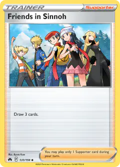 Friends in Sinnoh card (Crown Zenith 131) with Cynthia in the artwork