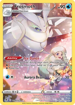 Frosmoth card (Astral Radiance Trainer Gallery TG04) with Melony in the artwork